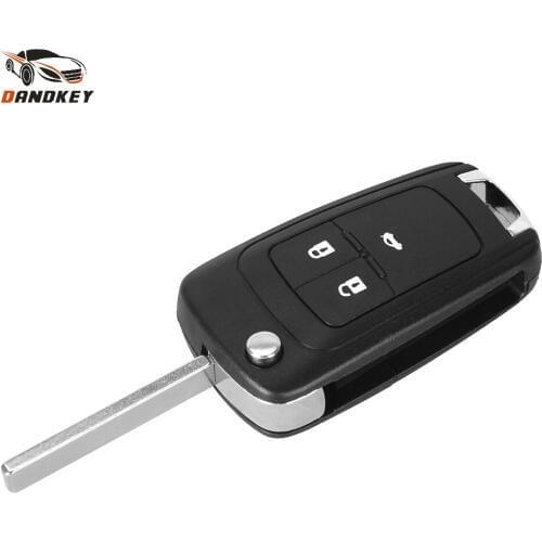 Dandkey 20X 3 Buttons Flip Remote Key Shell Case For Opel Vauxhall Astra J Corsa E Insignia Zafira C Adam Mokka Karl key shell