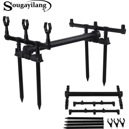 Sougayilang Fishing Rod Holder Adjustable AluminiumU Shape Fishing Rod Support Tool Rest Pole Gripper Fishing Tackles pesca