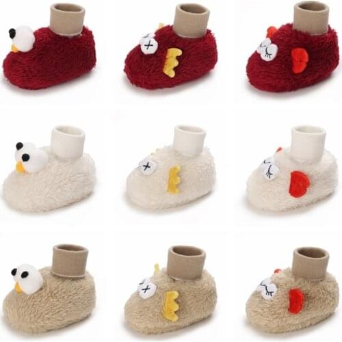 Baby Winter Warm First Walkers Cotton Baby Boots Cute Infant Baby Boys Girls Shoes Soft Sole Warm Socks Shoes For 0-18M