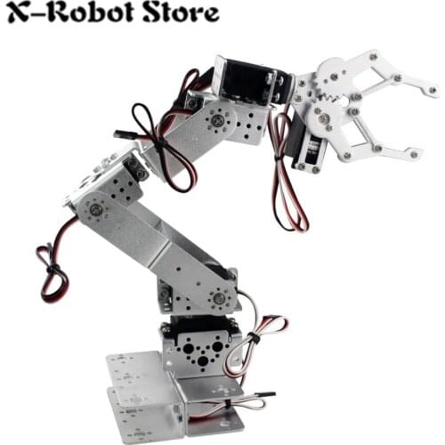 DIY 6 DOF Robot Manipulator Metal Alloy Mechanical Arm Clamp Claw Kit LDX-335MG MG996R Servo with Arduino RC Parts robot