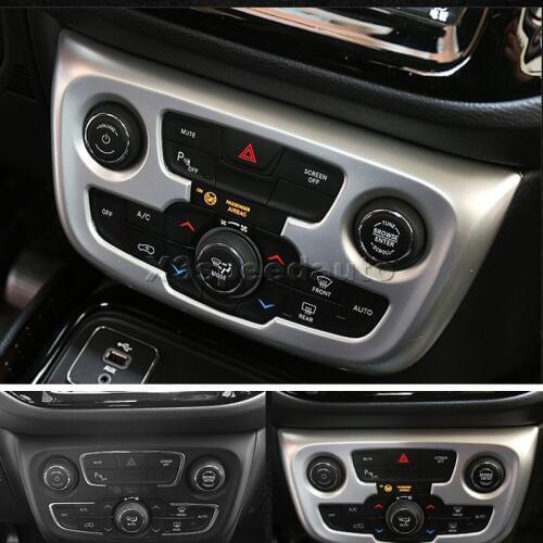 For Jeep Compass 2nd Gen Matt Air Condition Adjust Panel Cover Trim 1pcs For 2017-2018