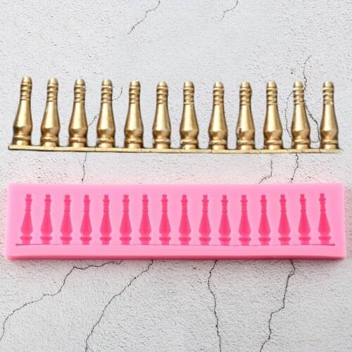 European Railing Border Lace Silicone Molds Relief Wedding Cupcake Topper Fondant Cake Decorating Tools Candy Chocolate Moulds