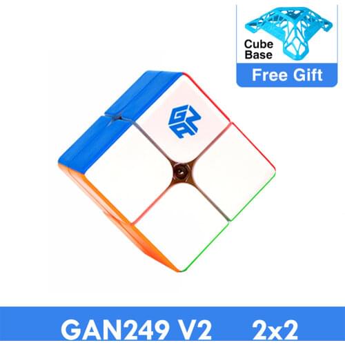 Original Gan 249 V2 M 2x2x2 Magnetic Magic Cube Puzzle Speed Cubo Magico Gan 2x2 Air Professional Educational Toys for kids