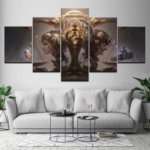 Canvas HD Prints Posters Wall Art Pictures Framework 5 Pieces girl Love Of Libra Paintings For Living Room Home Decor Artwork