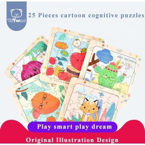 Toy Woo Intelligence Kids Toy Wooden Puzzle Jigsaw Tangram for Children Baby Puzzles Educational Learning Toys