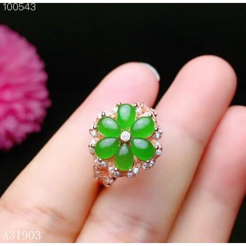 KJJEAXCMY boutique jewelry 925 sterling silver inlaid with natural jasper gemstone female ring support professional identificati