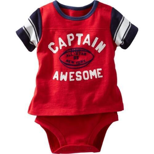 Captain Baby Bodysuits Rugby Awesome Newborn Clothes American Football Toddler Costumes Bebe One-Piece Jumpsuits