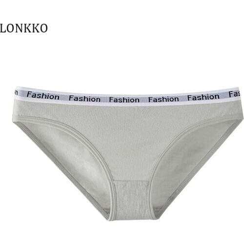 LONKKO Womens Panties Fashion Girls Seamless Cotton Underwear M-XL Low-Rise Comfortable Soft Briefs Sexy Lingerie Feminina