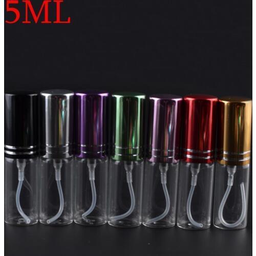 MUB - 5ML (8Pieces/Lot) Portable Glass Mini Perfume Bottle Atomizer Empty Perfume Sprayer Pump Botes Vacios Cosmetica