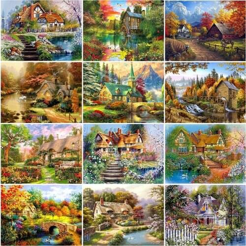 5D DIY Diamond Painting Landscape Rhinestone Mosaic Picture Diamond Embroidery Cross Stitch Kit Handmade Home Decoration Gift