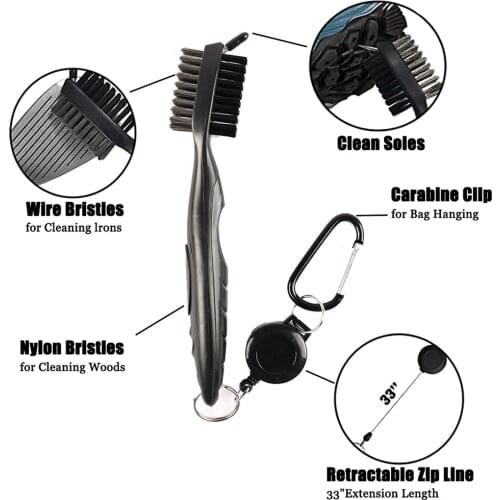 Waffle Pattern Brush Tool Kit With Club Groove Cleaner Golf Divot Tool Golf Markers Golf Accessories Golf Towel Microfiber