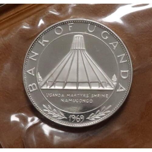 Real Rare Silver Original Coin Collection Uganda 1969 10 Shilling Silver Coin