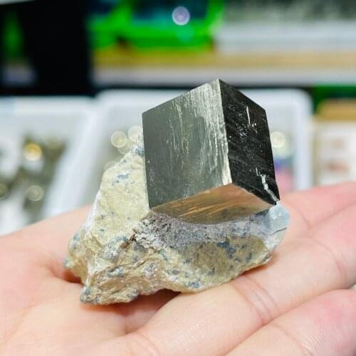 Natural Pyrite Chalcopyrite Cube Raw Stone Teaching Specimen Healing Natural Mineral