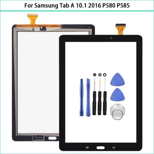 New Touchscreen For Samsung Tab A 10.1 2016 SM-P580 SM-P585 P580 P585M Touch Screen Panel Digitizer Sensor Front Glass Replace