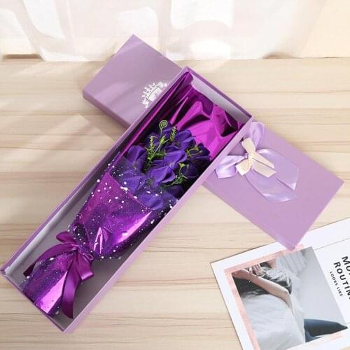 New beautiful red Soap flower plush bouquet toy Valentines Day birthday girlfriend Gifts toy cat animals