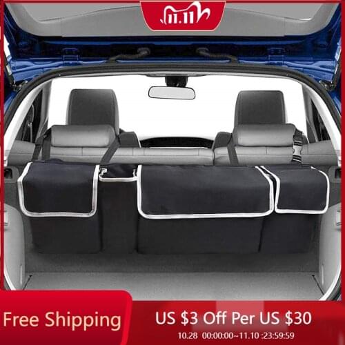 Car Trunk Organizer Adjustable Hanging Backseat Storage Bag High Capacity Multi-use Oxford Automobile Seat Back Organizers