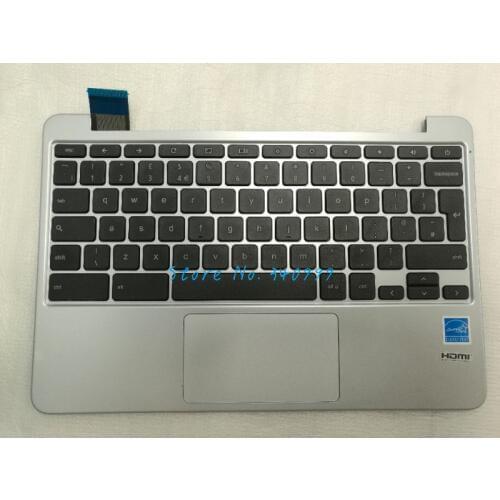 Original for Asus C300 C300M C300MA UK Keyboard with C Cover Palmrest with touch board