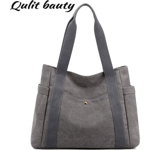 Womens Casual High Quality Canvas Handbag Large Capacity Fashion Ladies Shoulder Messenger Bag Purses and Handbags Designer Sac