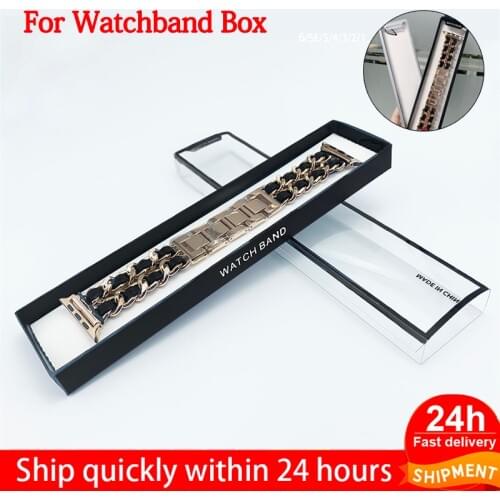 Simple Watch Strap Box Case for Apple Watch Band 6 SE 5 4 3 srtrap Box 38/40/42/44MM for Leather Silicone Nylon Milanese Band