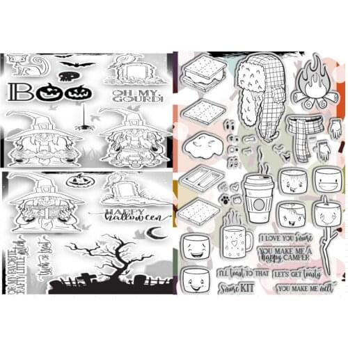 Witch Transparent Clear Silicone Stamp/Seal for DIY scrapbooking/photo album Decorative clear stamp A7209