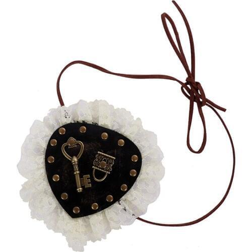 Retro Steampunk Stud Eye Mask Lolita Lace Single Blindfold Patch Cosplay Props Halloween Party Eye Mask Accessory