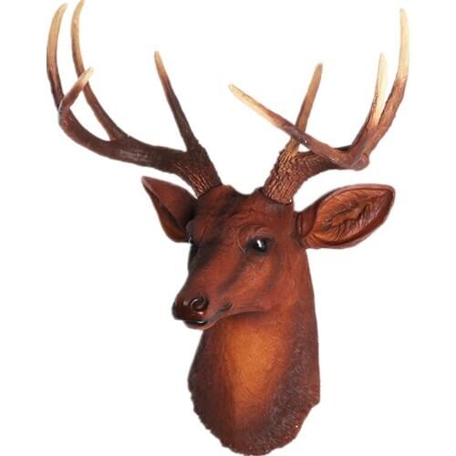 Resin Charms Home Decor Wall Accessories,3D Deer Head,Statue,Sculpturer,Animal Figurine Miniature,Modern Decorative Art