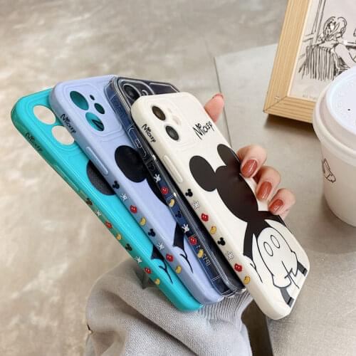 DISNEY 2021 Minnie Silicone Case for IPhone 11 Pro Xs Max iPhone SE 2020 6 6S 7 8 Plus Official Liquid Silicon 360 Full Cover