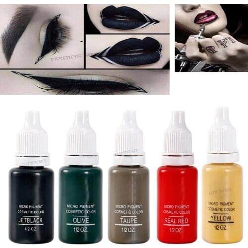 15ml Tattoo Ink Professional Ink Lip Micro-blade Pigment Tattoo Supplies Microblading Pigment Body Eyebrow Eyeline Lip Tattoo
