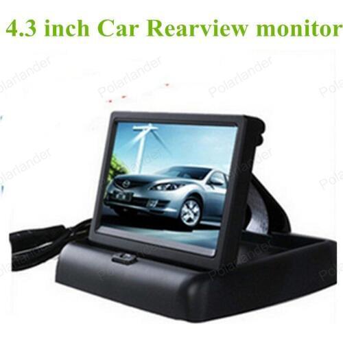[High Quality] 4.3" Foldable for Camera DVD VCR TFT Color Car Rearview monitor LCD display 16:9 4.3 inch