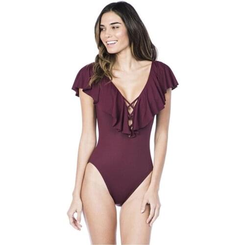 One Piece Women Swimwear Swimsuit Bathing Suit Costumi Da Bagno Donna Women Bikini Maillot De Bain 2019 Sexy Solid Beach