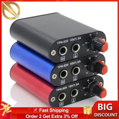 1Pcs Black/Blue/Red Mini Professional Motor Power Supply for Rotary Tattoo Machine Gun Tool Portal Tattoo Machine Accessory