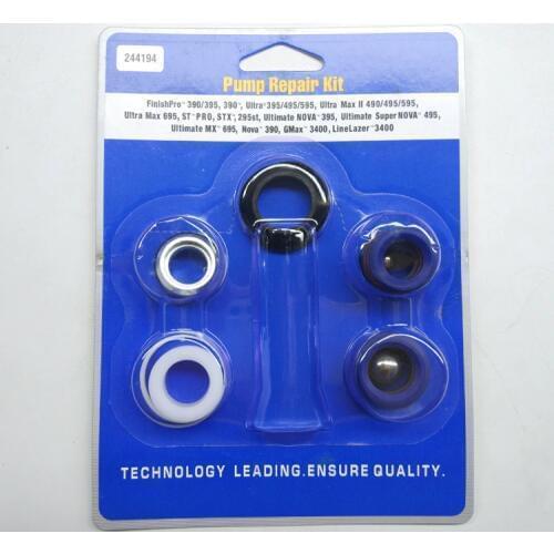 2 set High quality Free Shipping Aftermarket Pump Repair Packing Kit 244194 ForSprayer 244194 Spay Gun 390 395 490 495 595