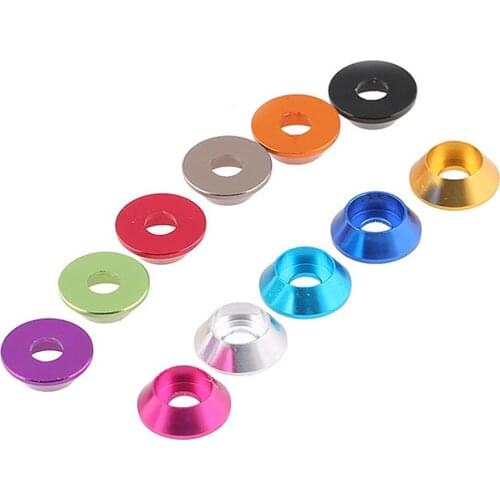 4pcs Aluminum Alloy Cup Head Hex Anodized Gasket Washer M2 M2.5 M3 M4 Multicolor Sky Blue/Royal Blue/ Pink/Orange/Purple/Green