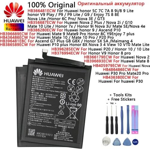 Huawei Original Battery For Huawei Honor 5A 8X 8 9 9i P9 Lite 8 pro Mate 8 9 10 20/P30 Pro P20 Ascend P10 Replacement Batteries