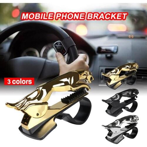 Car Phone Holder Leopard Design Cellphone GPS Stand 360 Degree Mount Adjustable Clip Holder Accessories Support Dropship