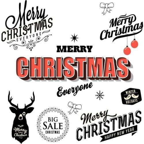 AZSG Merry Christmas Happy New Year Clear Stamps For DIY Scrapbooking/Card Making/Album Decorative Silicone Stamp Crafts