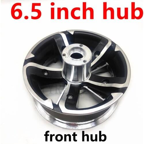 Electric Scooter Parts 6.5 Inch Hub for 90/65-6.5 Inner and Outer Tyre 11 Inch Aluminum Alloy Front Disc Brake Rim