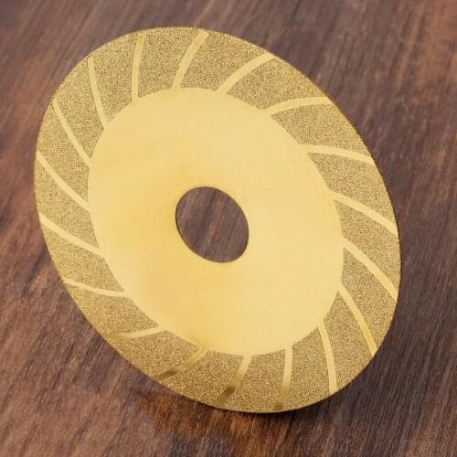 1x 100mm(4") Diamond Cutting Disc Titanium Coated Mini Circular Saw Blade Grinding Wheel Disc for Dremel Rotary Tool Power Tool