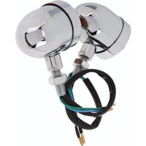 Amber Cafe Turn Signal Light Indicator Rat Bike Cruiser Motorbike Custom Chopper