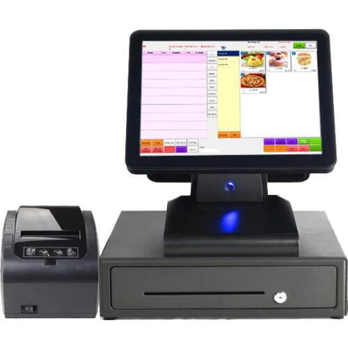 POS 15 Inch two screen Touch Screen Cash Register Machine /Pos Billing Machine For Supermarket