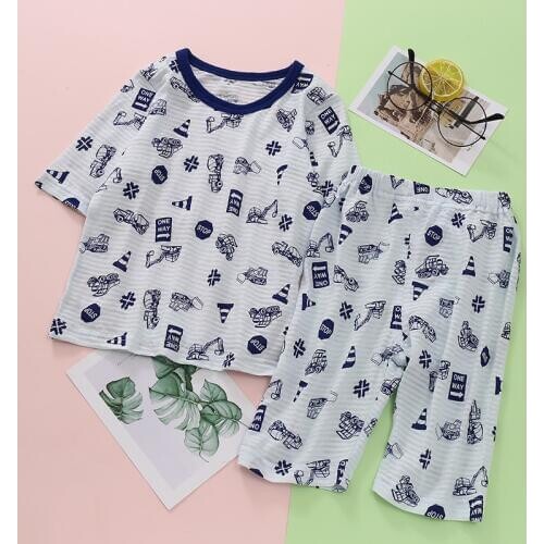 2pcs set Cotton Baby T-shirt Kids Wear Boys girls Cotton Simple Cartoon Breathable Sweat absorbentshort-sleeved O Neck Suit