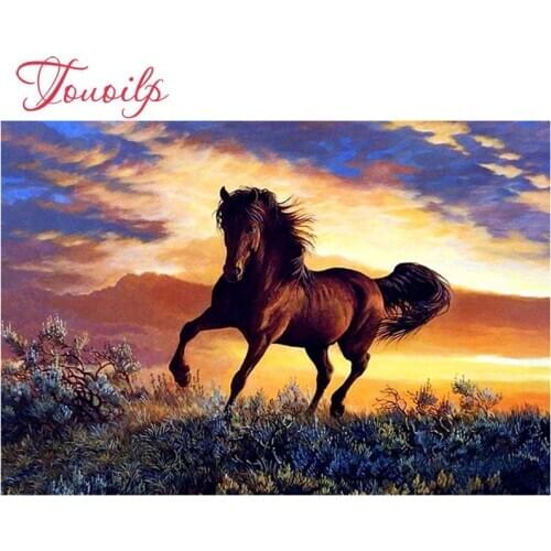 Kits de cheval à peinture en diamant, bricolage à la main, broderie en diamant, strass pour Animal, point de croix