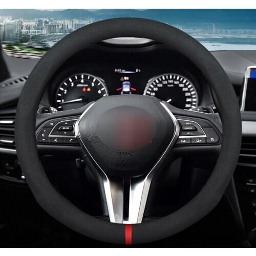 MIDOON Carbon Fiber Leather Car Steering Wheel Cover For Infiniti Q30 Q50 FX35 QX50 QX56 QX60 QX70 FX G25 G37