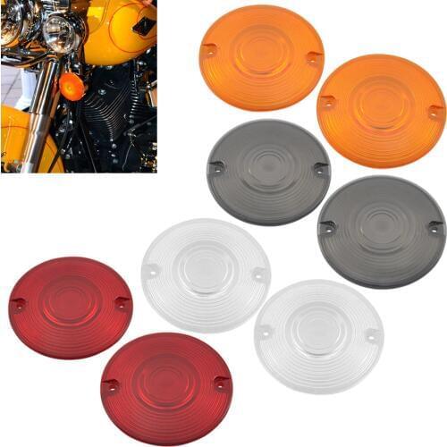 Motorcycle Lenses For LED Bullet Turn Signal Inserts Turn Signal Cover Fits For Harley Touring Road King Glide '86-'16 Models