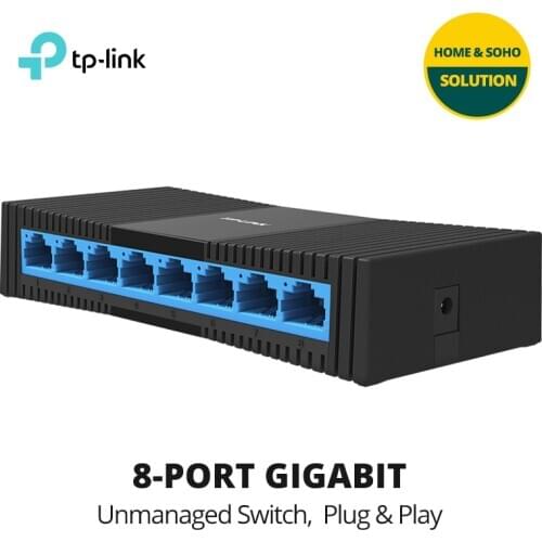 TP-Link 8 Port Gigabit Ethernet Unmanaged Switch, Ethernet Splitter, Plug and Play, Fanless for home or office use