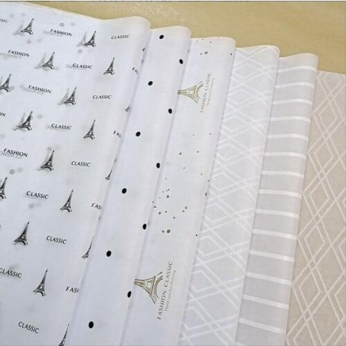 Custom Luxury brand logo name printed gift garment shoes wrapping paper glassine tissue paper wrapping