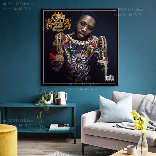 Shy Glizzy Poster Rapper Singer Music Album Young Jefe 2 Canvas Painting Wall Art Posters and Prints Home Decor