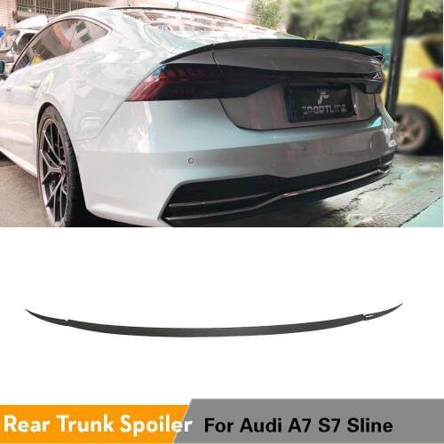 Rear Trunk Spoiler Boot Lip Wing For Audi A7 S7 Sline 2019 2020 Rear Spoiler Carbon Fiber