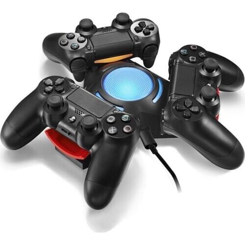 For PS4 Triple Usb Charger Dual Shock 3 Controller Charging Dock Station Dustproof LED Signal