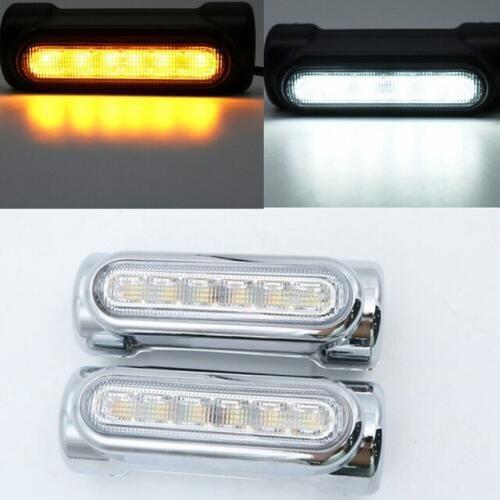 1 Pair Motorcycle Highway Bar Switchback Driving Turn Signal Light LED For Crash Bars For Harley motorcycle Highway Bar Lights